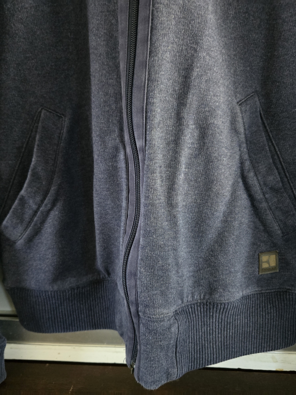 BOSS ORANGE Men's Navy Zip-Up Knit Jacket - Picture 7 of 12